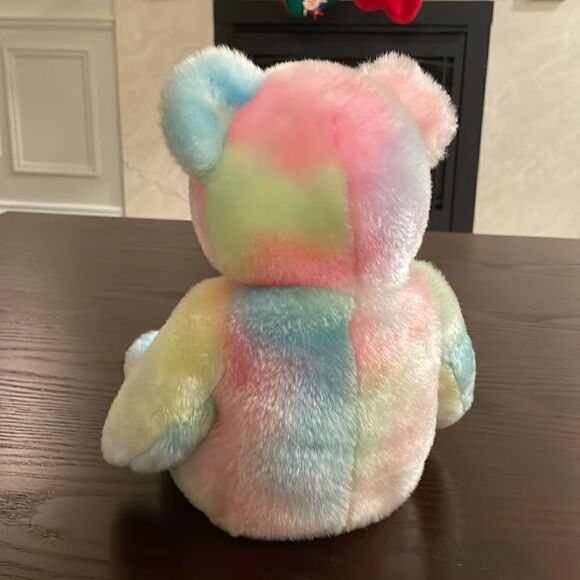 Vintage Ty First Birthday Bear Pink Blue Yellow Green, Excellent Condition 14” - Picture 3 of 7